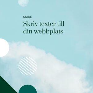Skriv texter till  din webbplats